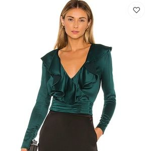 NBD Corona Wrap Top Blouse